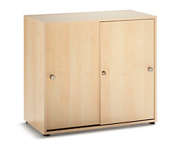 VERA Armoire à portes coulissantes - 1 tablette, 2 hauteurs de classeurs, hauteur 735 mm