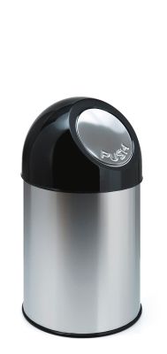 Image of Abfallsammler PUSH - aus Edelstahl mit 33 Liter Volumen Innenbehälter verzinkt - rostfrei