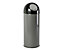 Abfallsammler PUSH - mit verzinktem Innenbehälter, Stahlblech, Volumen 55 Liter - schwarz