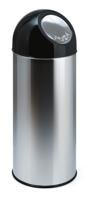 Image of Abfallsammler PUSH - aus Edelstahl mit 55 Liter Volumen Innenbehälter verzinkt - rostfrei