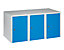 Wolf Rehausse - 3 compartiments, h x l x p 445 x 900 x 500 mm - bleu clair