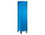 Wolf Vestiaire métallique sur pieds, compartiments sur toute la hauteur - portes à parois pleines, largeur compartiments 400 mm - 1 compartiment, bleu clair