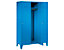 Wolf Vestiaire métallique sur pieds, compartiments sur toute la hauteur - portes à parois pleines, largeur compartiments 400 mm - 1 compartiment, bleu clair