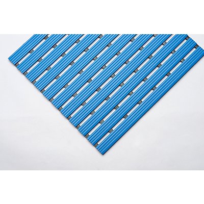 EHA PVC-Profilmatte, pro lfd. m - Lauffläche aus Hart-PVC, rutschsicher - Breite 600 mm, blau