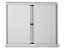Bisley Rollladenschrank - horizontal, lichtgrau ähnlich RAL 7035 - HxB 695 x 1000 mm, 1 Fachboden | ET410/06/1S.LGAV7