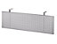 HAMMERBACHER Sichtblende - Lochblech weißaluminium - für 800 mm breite Tische | SI08/S
