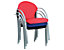 Polsterstapelstuhl - Sitz HxBxT 470 x 450 x 490 mm - Polsterfarbe rot, VE 2 Stk