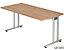 Schreibtisch | Modell BS | BxTxH 80 x 80 x 72 cm | Silber-Ahorn | Hammerbacher