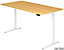 Schreibtisch | Elektrisch höhenverstellbar | Modell XBHM | BxTxH 120 x 80 x 65-130 cm | Silber-Ahorn | Hammerbacher