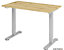 Schreibtisch | Elektrisch höhenverstellbar | Modell XMKA | BxTxH 120 x 80 x 70-120 cm | Silber-Ahorn | Hammerbacher