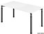 Schreibtisch | Modell YS | BxTxH 80 x 80 x 68-82 cm | Graphit-Beton | Hammerbacher