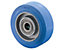 BS Rollen Hitzebeständiges Rad | von -40°C bis +250°C | Lauffläche: Gummi, blau | Radkörper: Aluminium | Lager: Kugellager | Raddurchmesser 100 mm | Tragfähigkeit 100 kg