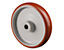 BS Rollen Transportrolle | Lauffläche: Polyurethan rot 98+/-4 Shore A | Radkörper: Kunststoff | Lager: Rollenlager | Bockrolle | Raddurchmesser 100 mm | Tragfähigkeit 140 kg