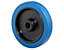 BS Rollen Gummirad | Lauffläche: Elastik-Reifen blau | Radkörper: Kunststoff | Raddurchmesser 125 mm | Tragfähigkeit 140 kg