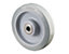 BS Rollen Gummirad | Lauffläche: Elastik-Reifen grau | Radkörper: Kunststoff | Lager: Kugellager | Raddurchmesser 100 mm | Tragfähigkeit 150 kg