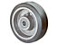 BS Rollen Schwerlastdoppelrolle | Lauffläche: Elastik-Reifen schwarz | Radkörper: Guss | Lager: Kugellager | Lenkrolle mit Rad-/Totalfeststeller | Raddurchmesser 100 mm | Tragfähigkeit 420 kg