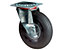 BS Rollen Transportrolle | Lauffläche: Luftrad, Gummi schwarz | Radkörper: Stahlfelge | Lager: Rollenlager | Lenkrolle | Raddurchmesser 200 mm | Tragfähigkeit 75 kg