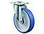 BS Rollen Transportrolle | Lauffläche: Santoprene | Radkörper: Kunststoff | Lager: Kugellager | Lenkrolle | Raddurchmesser 100 mm | Tragfähigkeit 150 kg | Plattenmaße 104x80 mm