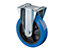 BS Rollen Schwerlastrolle | Lauffläche: Elastik-Reifen blau | Radkörper: Kunststoff | Lager: Rollenlager | Bockrolle | Raddurchmesser 125 mm | Tragfähigkeit 140 kg