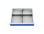 Schubladeneinsatz Serie 700 Mittelfachschienen mit Trennwänden | Bedrunka & Hirth