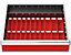 Schubladeneinsatz Serie T500-4 Muldenplatten mit Mulden | Bedrunka & Hirth