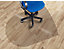 Bodenschutzmatte | BxL 97 x 126 cm | Oval | PC | Teppichboden | Transparent | Certeo