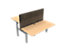 Schreibtisch elektrisch höhenverstellbar | mit Trennwand | BxL 800 x 1200 mm | Gestell 501-88 7S112 Silber | Buche | Certeo