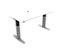 Schreibtisch elektrisch höhenverstellbar | rechteckig | BxL 800 x 1600 mm | Gestell 501-23 Silber-Schwarz | Weiß | Certeo