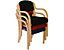 Chaise empilable Devon avec accoudoirs - piétement bois