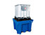 IBC-Station aus Polyethylen | blau-schwarz | BxHxT 1430 x 965 x 1430 mm | Volumen 1000 Liter | 1 Fass | Denios