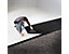 Bordure biseautée pour dalle amortissante salle de sport | Caoutchouc | HxLxP 1,6 x 100 x 10 cm | Femelle | Noir | Certeo