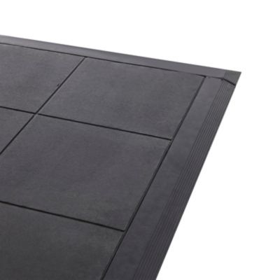 Lot de 3x Tapis antidérapant | env. 3,2m² | Caoutchouc | HxLxP 1,6 x 90 x 90 cm | Noir | Certeo