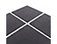 1x Tapis antidérapant + 4x bordures biseautées | Caoutchouc | HxLxP 1,6 x 90 x 90 cm | Noir | Mega Deal | Certeo