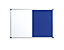 Kombitafel Whiteboard & Filzwand | HxB 60 x 90 cm | Blau | Certeo