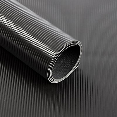 PVC-Bodenbelag Strips | BxL 120 x 50 cm | schwarz | Certeo
