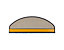 Shaggy-Stufenmatte Sphinx | Halbrund | LxBxH 23,5 x 65 x 3,5 cm | Schwarz | VE 1 | Certeo