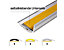 Treppenkantenprofil | Power Grip | Gummieinlage | Vorgebohrt | LxBxH 90 x 4,2 x 2 cm | Gelb | Certeo