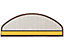 Velours-Stufenmatten Lyon | Meliert | Halbrund | LxBxH 19 x 56 x 3 cm | Braun | Certeo
