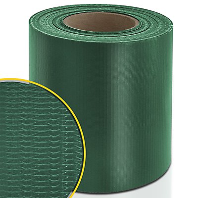 PVC-Sichtschutzstreifen | Für Gittermatten-Zäune | HxL 19 x 3500 cm | Grün | Certeo