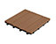 Dalles à clipser | Dalles de terrasse en bois composite | Royal | LxB 30 x 30 cm | Brun clair | Certeo