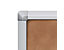 Vitrine d'affichage intérieur avec portes coulissantes en verre | Fond en liège | Argent | 6 x A4 | Certeo