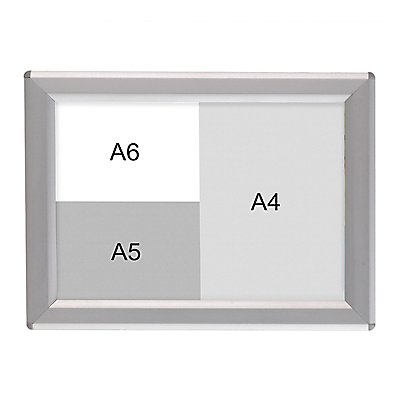 Innen-Schaukasten mit Glas-Schiebetüren | Tiefe: 46 mm | Metallrückwand | Silber | Für 6 x A4 | Certeo