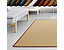 Teppich Salvador | Gekettelter Rand | Kettelung: Rot | BxL 50 x 50 cm | Natur | Stärke: 8 mm | Certeo