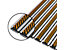 Eingangsmatte Aluflex SR Brush | BxL 60 x 50 cm | Orange | Aluminium, Nylon, Hartplastik | Certeo