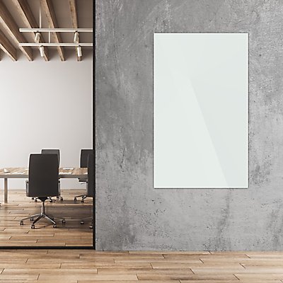 Glas-Whiteboard | Sicherheitsglas | BxL 45 x 60 cm | Weiß | Certeo