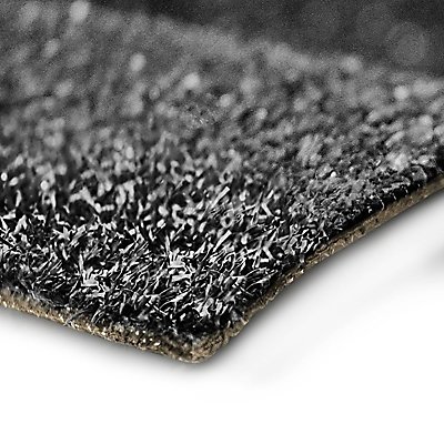 Rasenteppich Kunstrasen Premium schwarz grau 400x400 cm 