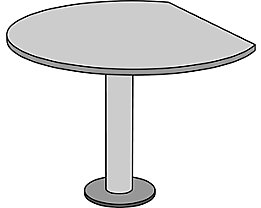 office akktiv STATUS Table additionnel - Ø 1100 mm