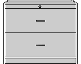 office akktiv STATUS Classeur pour dossiers suspendus - 2 tiroirs, 2 rangées, h x l x p 820 x 1000 x 420 mm