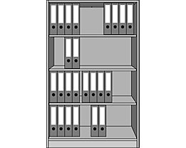 office akktiv STATUS Rayonnage de bureau - 4 hauteurs classeurs, largeur 1000 mm