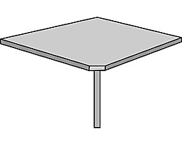 office akktiv STATUS Table de liaison - 90°, avec pied support